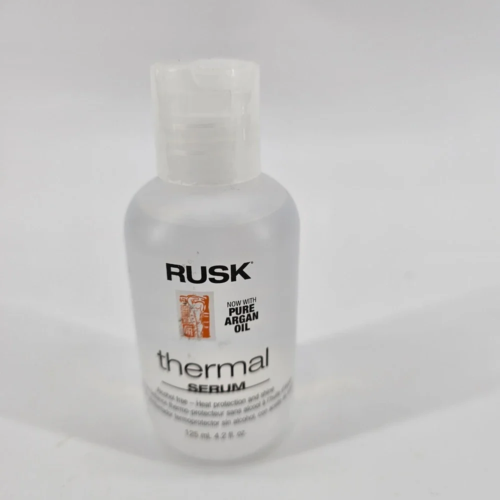 Rusk Thermal Serum Argan Oil Heat Protection Shine Clear 4.2 oz NEW